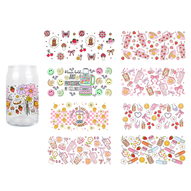 Rdta Tank Glass - Cartoon 16OZ UV DTF Cup Wraps
