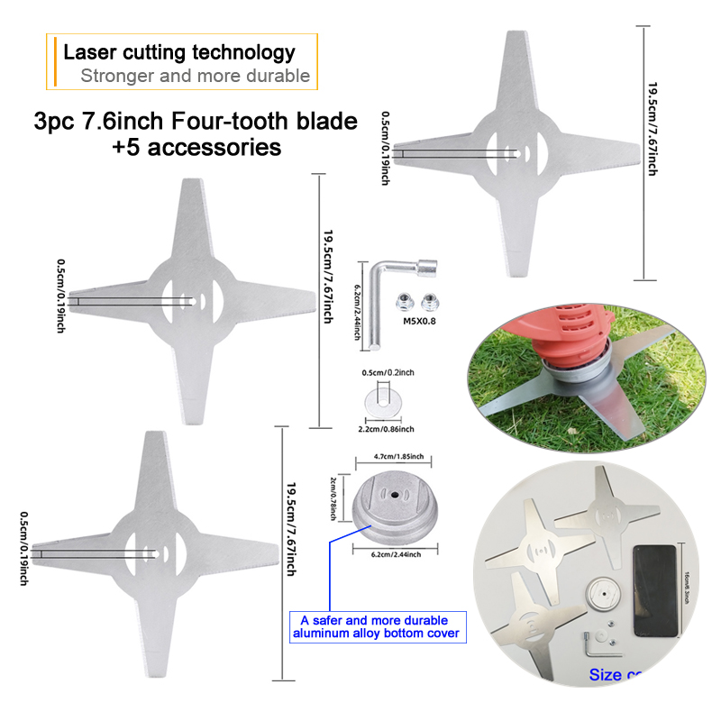 3Pc 7.6-Inch Four-Tooth Lawn M - Dry Herb Vaping Accessories recensie en prijs